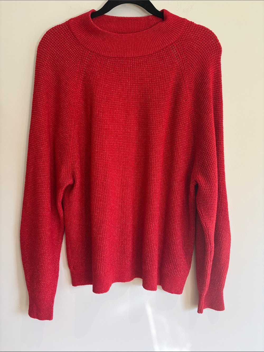 GAP Red Textured Knit Mock Neck Sweater – Size M